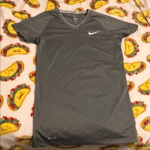 Grey Nike workout shirt